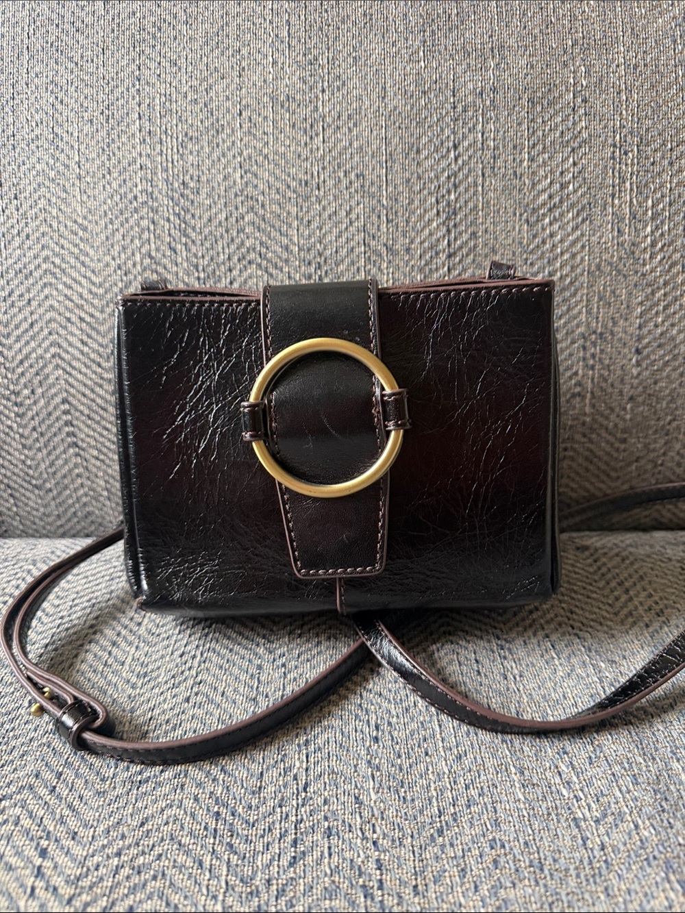 Hobo Elan Black Leather Crossbody Bag - Picture 3 of 16
